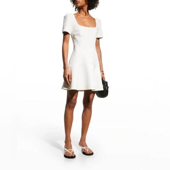 NWT A.L.C. Hayes Seamed Puff-Sleeve Mini A-Line Dress Size 8 - Picture 1 of 2
